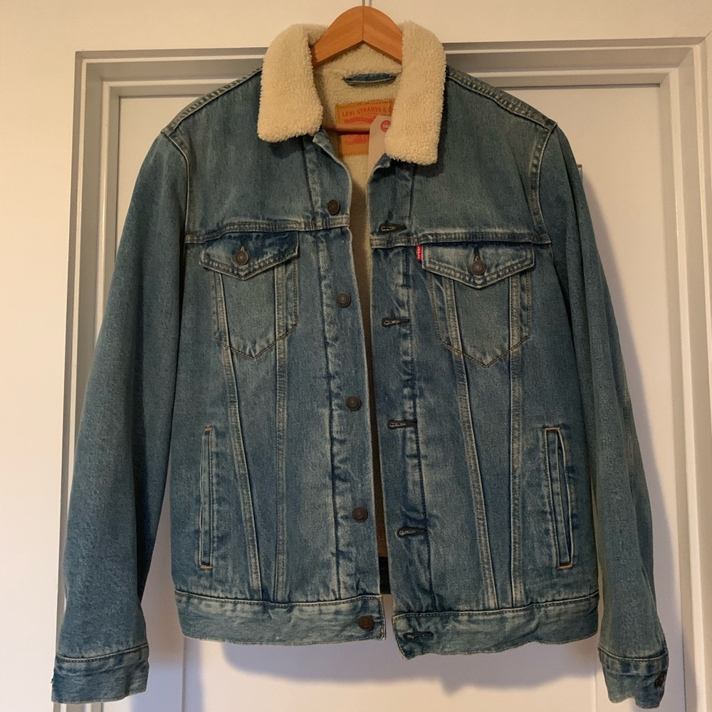 Levi’s Denim Sherpa Trucker Jacket